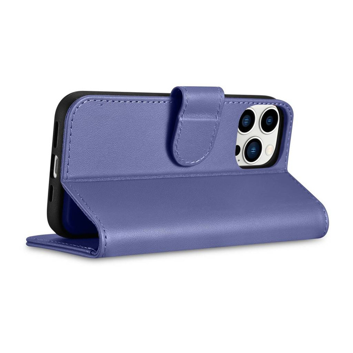iCarer Wallet Case 2v1 iPhone 14 Pro Max Flip Leather Cover Anti-RFID Light Violet (WMI14220728-LP)