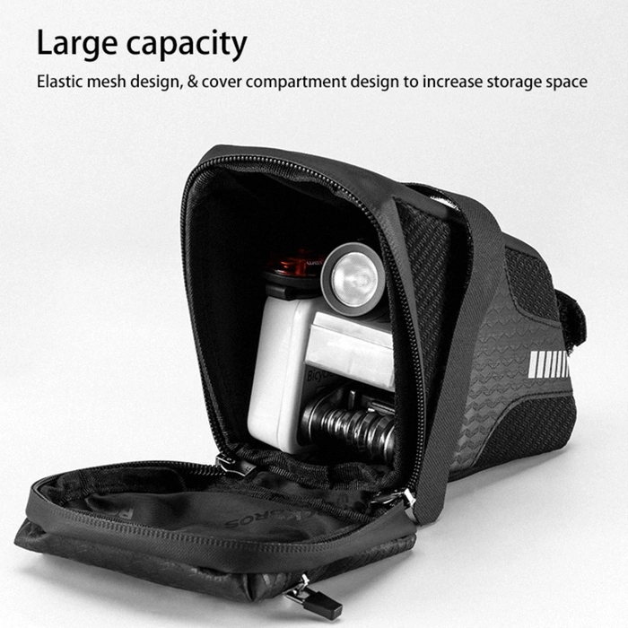 Borsa da bicicletta impermeabile Rockbros C29-BK sotto la sella - nera