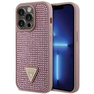 Funda Guess GUHCP14LHDGTPP iPhone 14 Pro 6.1" rosa/rosa durocase Rhinestone Triángulo Case
