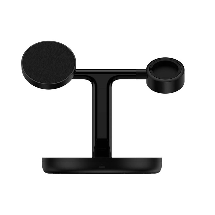 Baseus Swan stojanová magnetická nabíječka 3v1 s kabelem USB typu C 1m černý (WXTE000101)