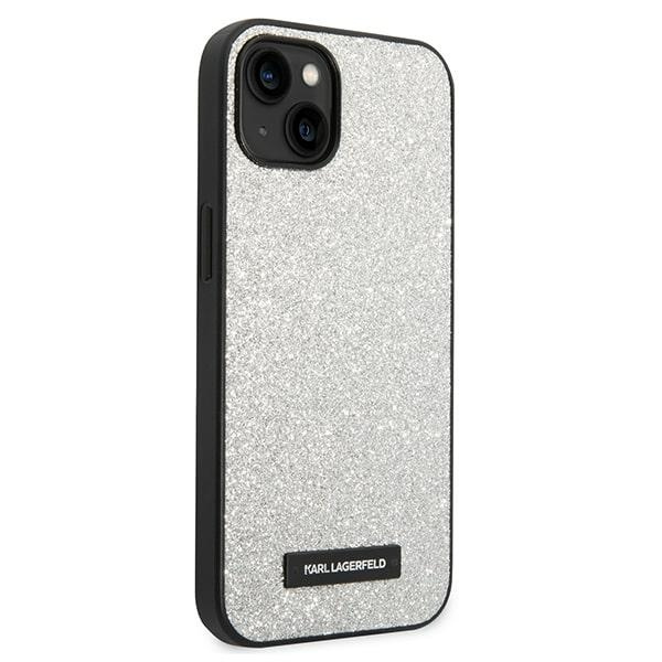 Karl Lagerfeld KLHCP14MG2ELS iPhone 14 Plus 6,7" hartcase silber/silber Glitter Plaque Logo