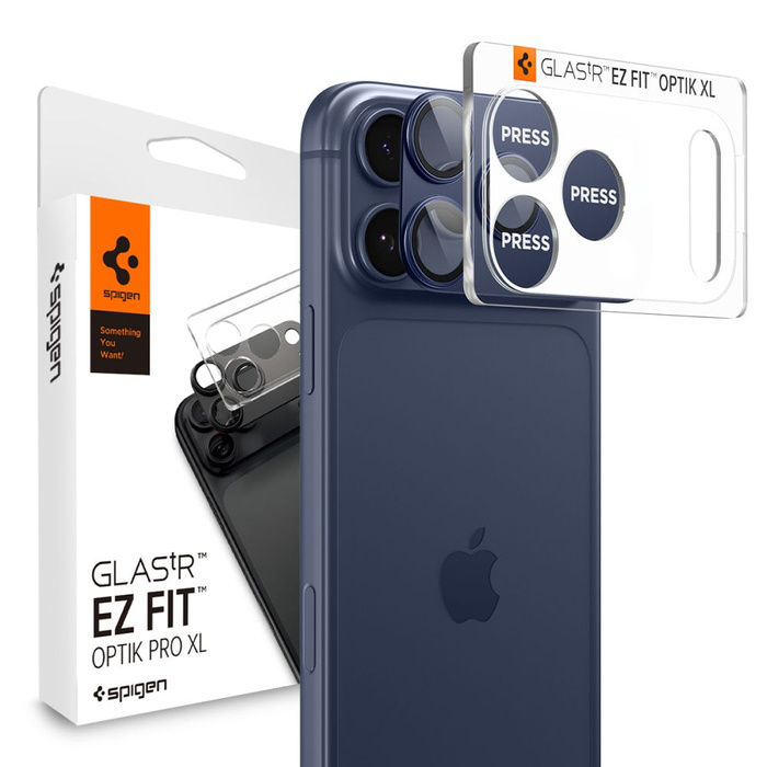 PROTECTEUR DE CAMÉRA Spigen OPTIK PRO XL GLAS.TR PROTECTEUR DE CAMÉRA "EZ FIT" IPhone 17 PRO MAX BLUE