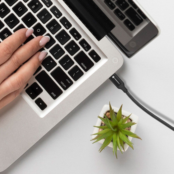 FORCELL cable Type C to Type C QC4.0 5A/20V PD100W E-mark / 4K / Thunderbolt / 20Gbit/s C391 1m 1m black