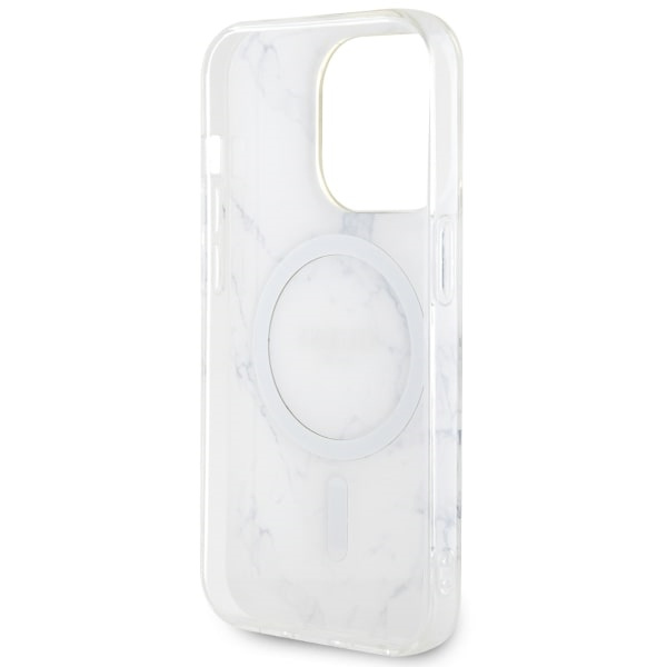 Case Guess GUHMP14XPCUMAH iPhone 14 Pro Max 6.7" white/white hardcase Marble MagSafe Case