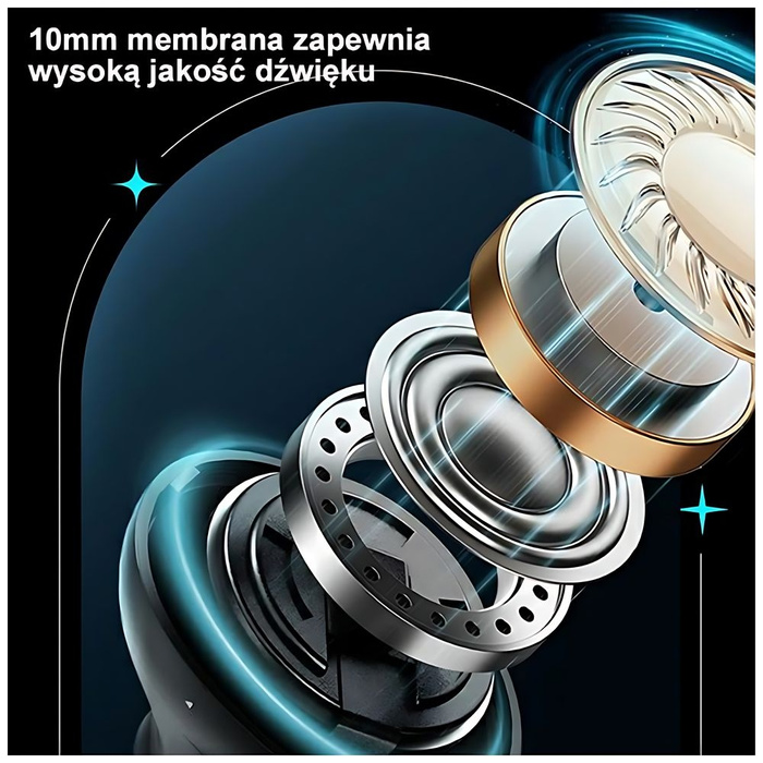 USAMS Sluchátka Bluetooth 5.3 TWS série XJ13 Herní sluchátka bezdrátová černá/černá BHUXJ01 (US-XJ13)