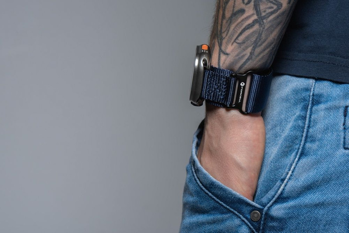 Pasek do Apple Watch Forcell F-Design FA05 rzep nylon 38 / 40 / 41 mm niebieski