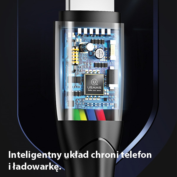 Câble USAMS Lightning 2A Fast Charge 1m Blanc