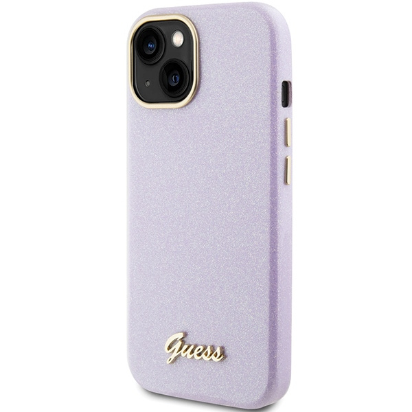 Guess GUHCP15SPGMCSL iPhone 15 6.1" lilas/lilas hardcase Glitter Glossy Script