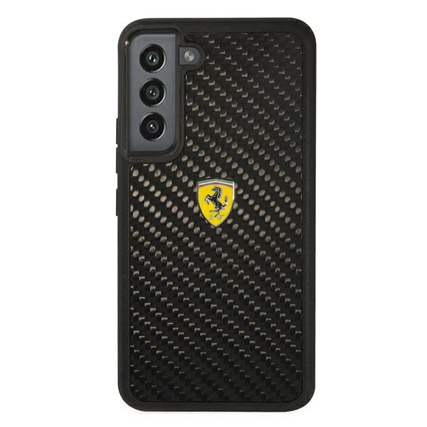 Coque FERRARI Samsung Galaxy S22 On Track Real Carbon Black Hard Hardcase