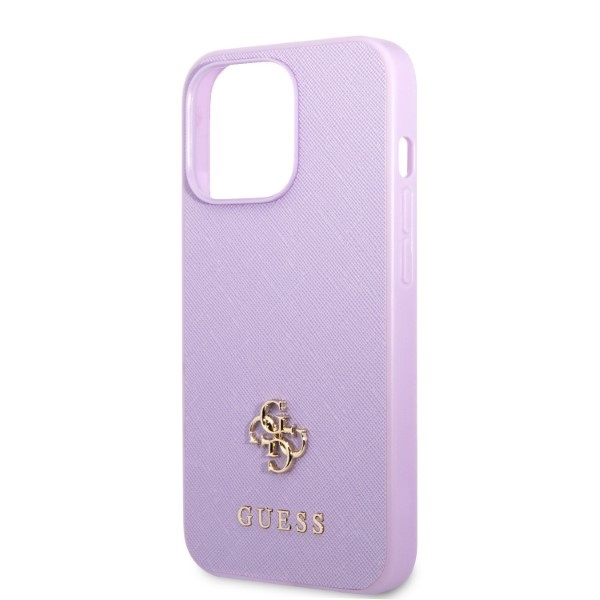 Case Guess Guhcp13lps4mu iPhone 13 Pro / 13 6.1" Purple/purple Hardcase Saffiano 4g Small Metal Logo Case