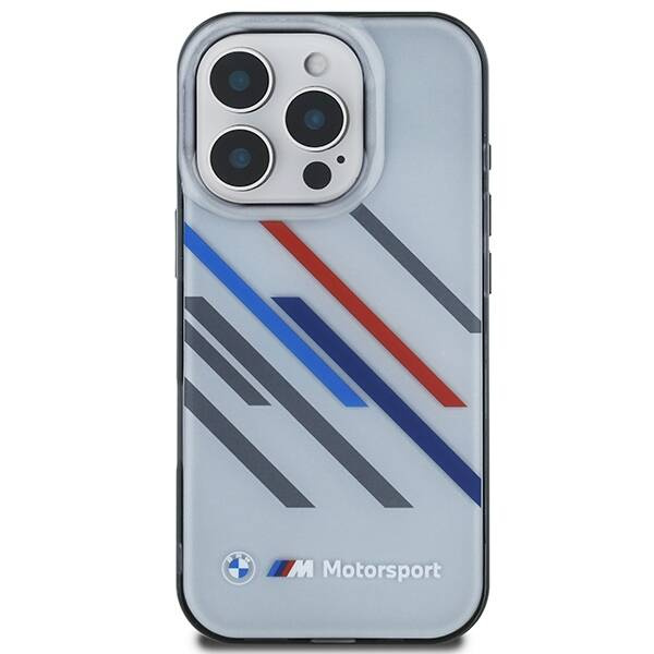 Funda BMW iPhone 16 Pro Max 6.9" gris/gris durocase Motosport IML Random Stripes