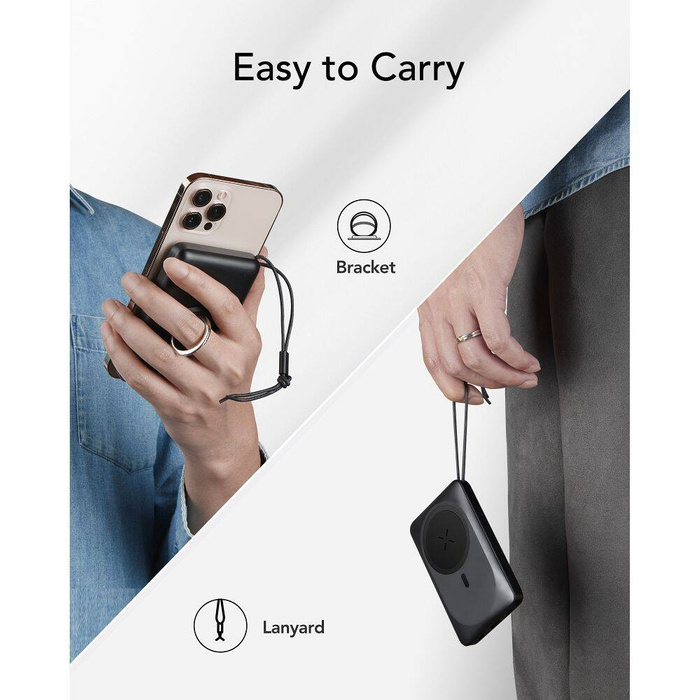 Powerbank zgodny z MagSafe Veger MagOn (VP1151 / W1151) PD QC3.0 2A 20W z ładowaniem indukcyjnym 10000 mAh biały