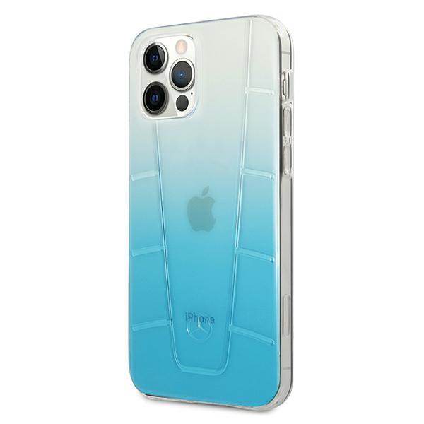 Cover Mercedes Apple iPhone 12 12 Pro Transparent Line Blu Case