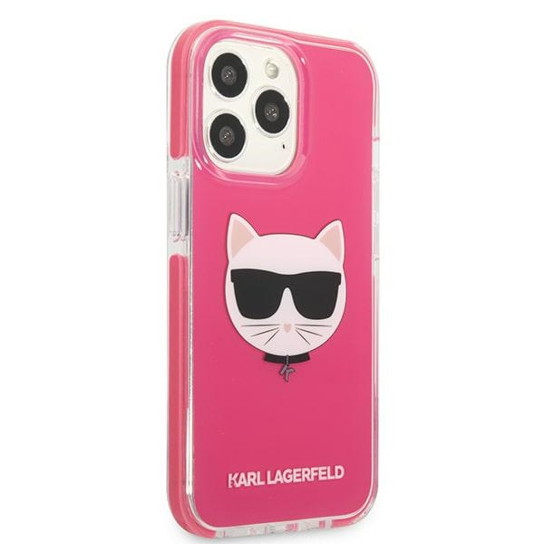 Case KARL LAGERFELD Apple iPhone 13 Pro Max Choupette Head Fuchsia Pink Hardcase