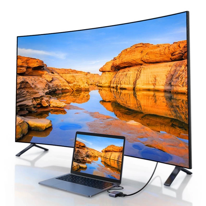 Ugreen CM449 USB – HDMI 1.3 (1920 x 1080 60 Hz), VGA 1.2 (1920 x 1080 60 Hz) Adapter – Grau