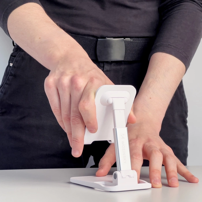 Wozinsky Escritorio Soporte para teléfono Soporte para tableta Plegable Blanco (WFDPS-W1)
