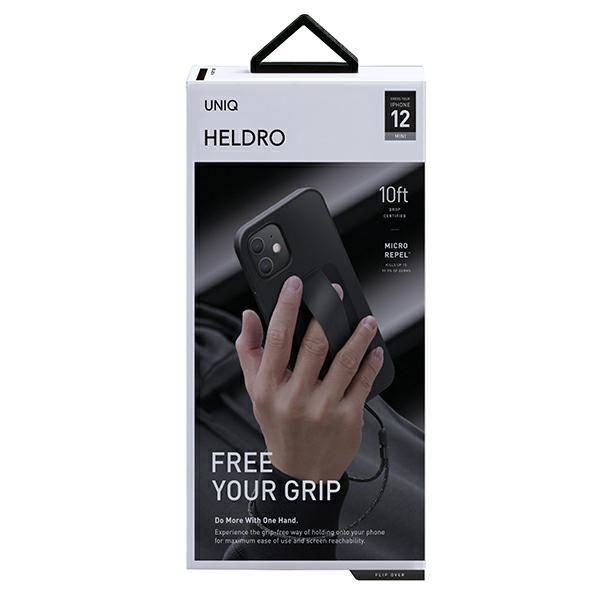 UNIQ Apple iPhone Case 12 Mini Heldro Antimicrobial Black Case