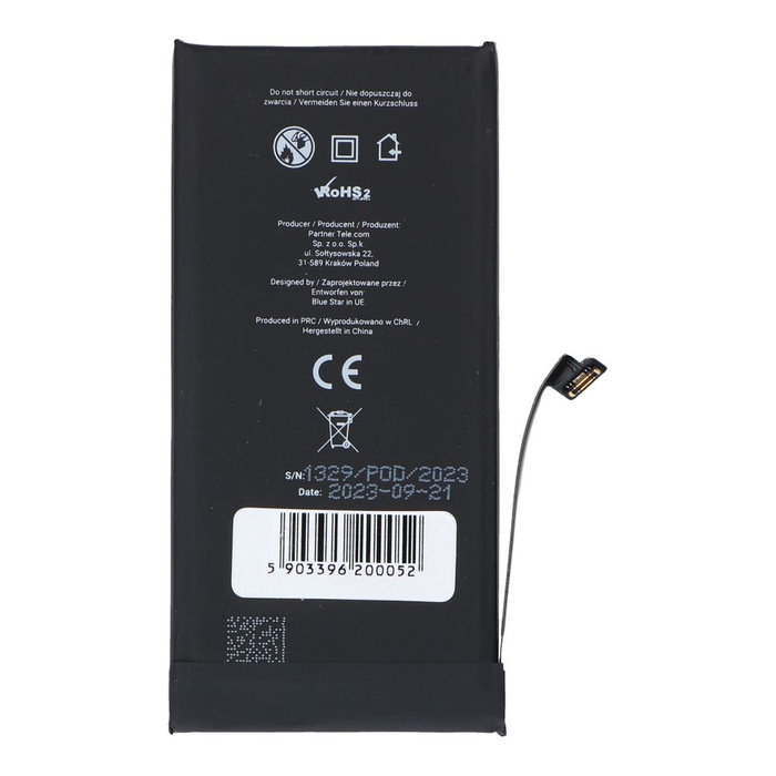 Bateria do iPhone 13 MINI 2406 mAh Blue Star HQ