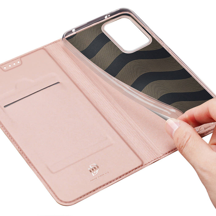 Coque Dux Ducis Skin Pro pour Xiaomi Redmi Note 12 Pro / Poco X5 Pro 5G Housse Flip Card Wallet Stand Rose