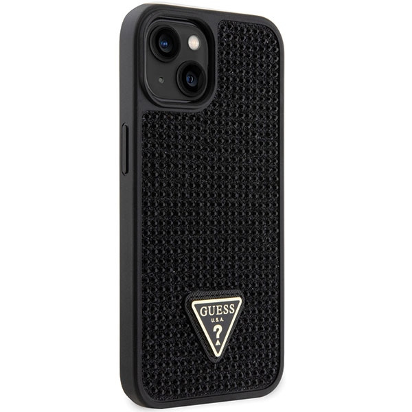 Cover Guess GUHCP14SHDGTPK iPhone 14 6,1" nero/nero durocase Triangolo con strass Case
