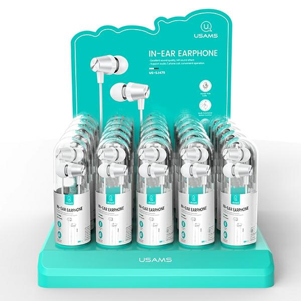 USAMS Set 30 Stück. kopfhörer EP-42 3,5 mm weiß/weiß SJ475HSTZ02