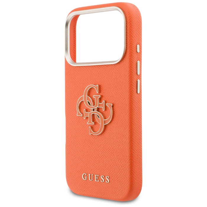 Etui Guess FW Resin Logo do iPhone 17    Pro pomarańczowy