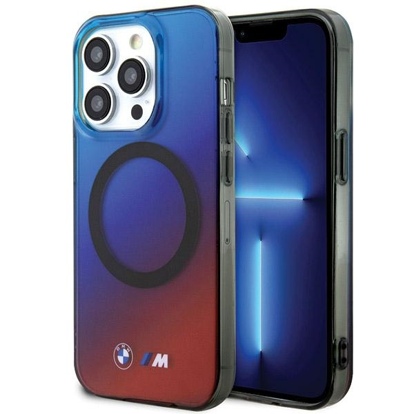 Case BMW BMHMP15XHTTG iPhone 15 Pro Max 6.7" red/red blue hardcase M Gradient MagSafe Case