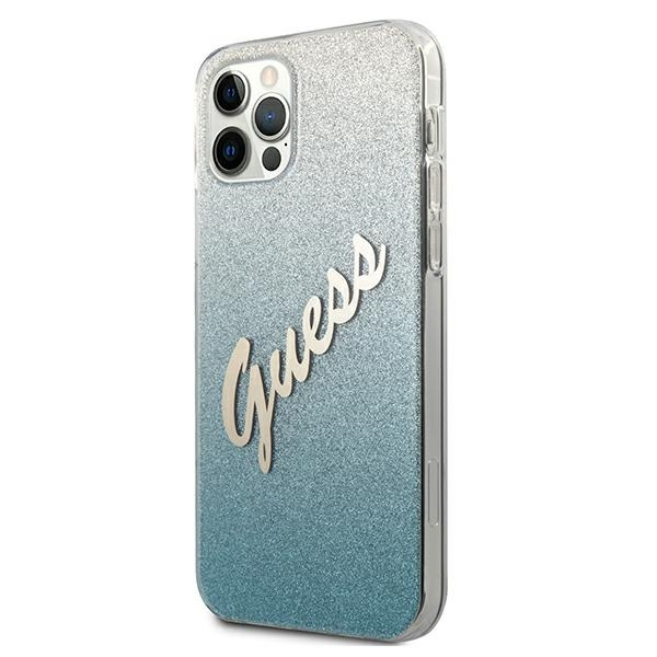  GUESS   12 Pro Max Glitter Gradient Script GUHCP12LPCUGLSBL Blue Hardcase