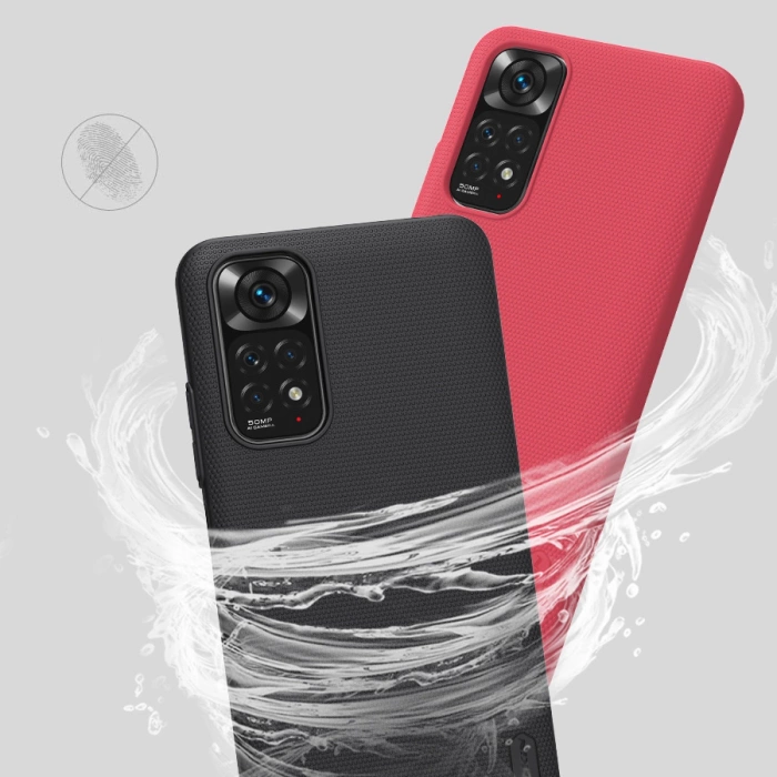 Nillkin Super Frosted Shield wytrzymałe etui pokrowiec Xiaomi Redmi Note 11T 5G / Note 11S 5G / Note 11 5G (China) / Poco M4 Pro 5G czarny