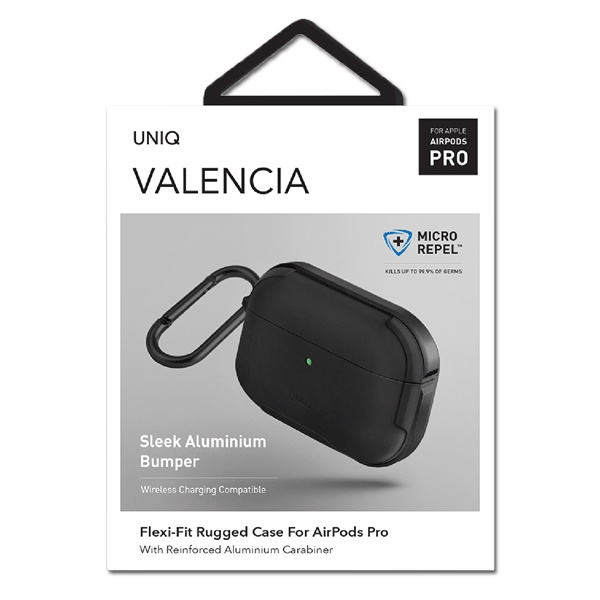 UNIQ case Valencia AirPods Pro black/midnight black Antimicrobial