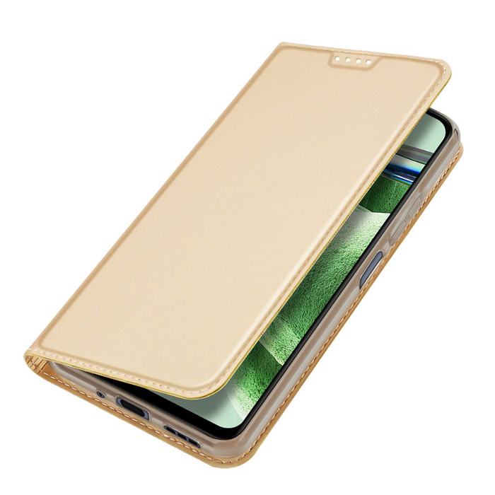 Funda Dux Ducis Skin Pro para Xiaomi Redmi Note 12 Pro / Poco X5 Pro 5G Funda Flip Card Wallet Stand Gold
