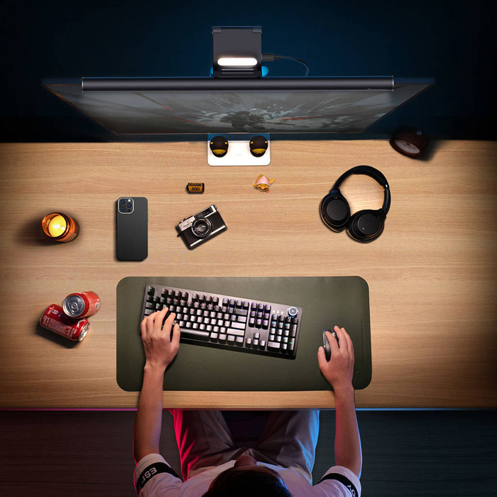 Lampe LED Baseus i-wok2 pour éclairage d&#39;écran de moniteur de bureau noir (DGIW000101)