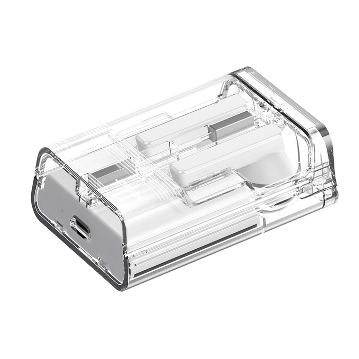 Écouteurs sans fil TWS Joyroom JR-TC1 IceLens Series avec lumières LED - blanc