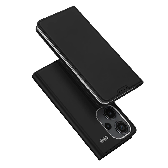 Etui Dux Ducis Skin Pro avec rabat et emplacement carte pour Xiaomi Redmi Note 13 Pro+ 5G - noir