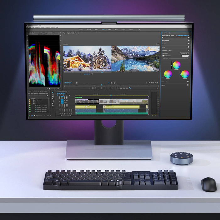 Choetech Elesense office lámpara LED controlada inalámbricamente iluminación de monitor negro (E1129)