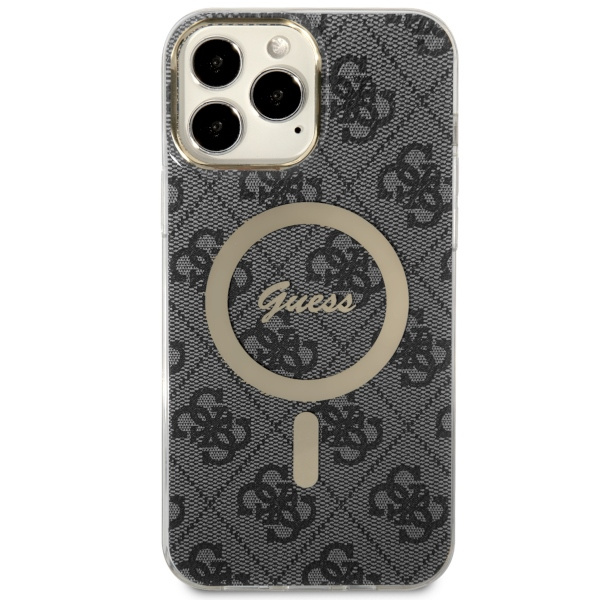Hülle Guess GUHMP13XH4STK iPhone 13 Pro Max 6.7" schwarz/schwarz hartcase 4G MagSafe Case