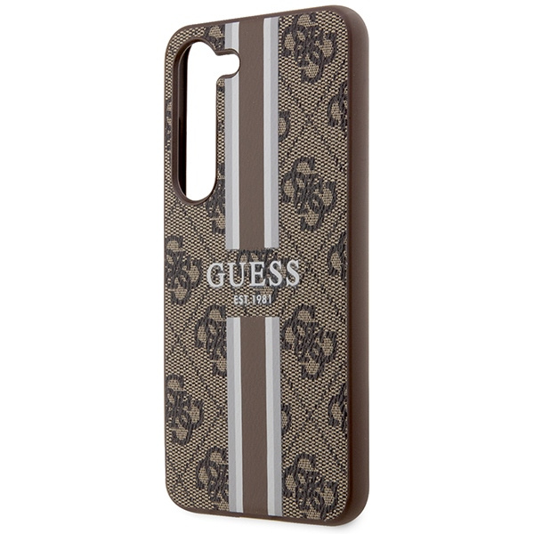 Coque Guess GUHCS23SP4RPSW S23 S911 marron/marron durcase 4G Printed Stripe Case