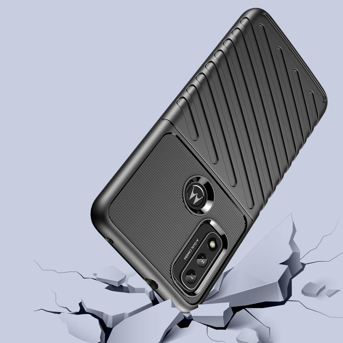 Funda Thunder Case flexible blindada para Motorola Moto G Play 2022 negra