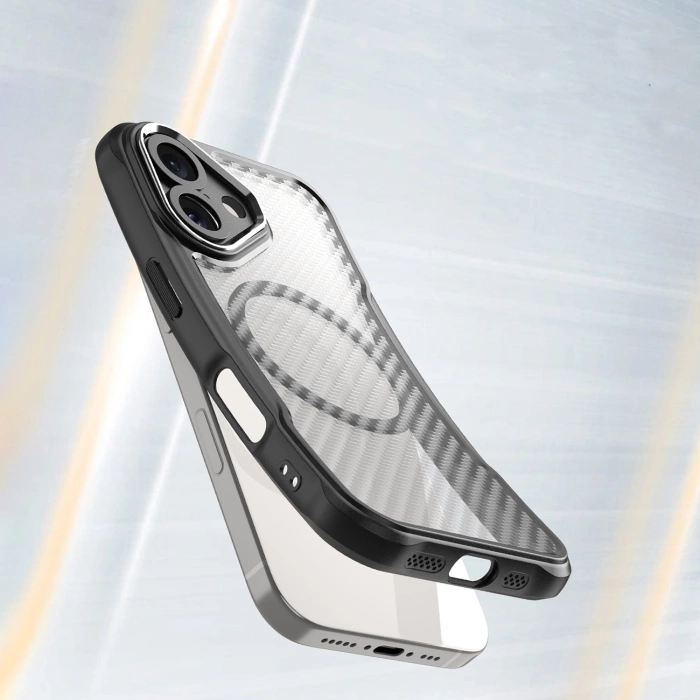 Leading Series MagSafe Silicone Case for iPhone 16 Plus - Black