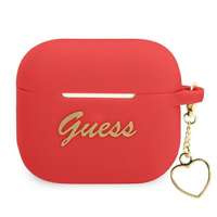 Case GUESS Apple AirPods 3 Cover Silicone Charm Heart Collection Red Case