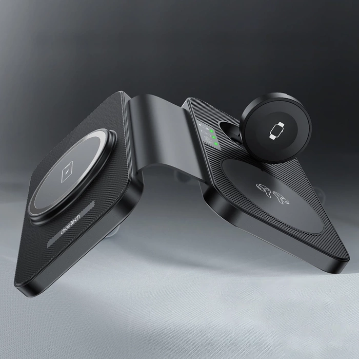 Choetech T616-F 3in1 induktives Ladegerät kompatibel mit Apple und Samsung -Geräten – Schwarz