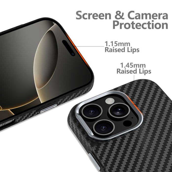 TECH-PROTECT ION CARBON MAGSAFE IPHONE 16 PRO BLACK/SILVER