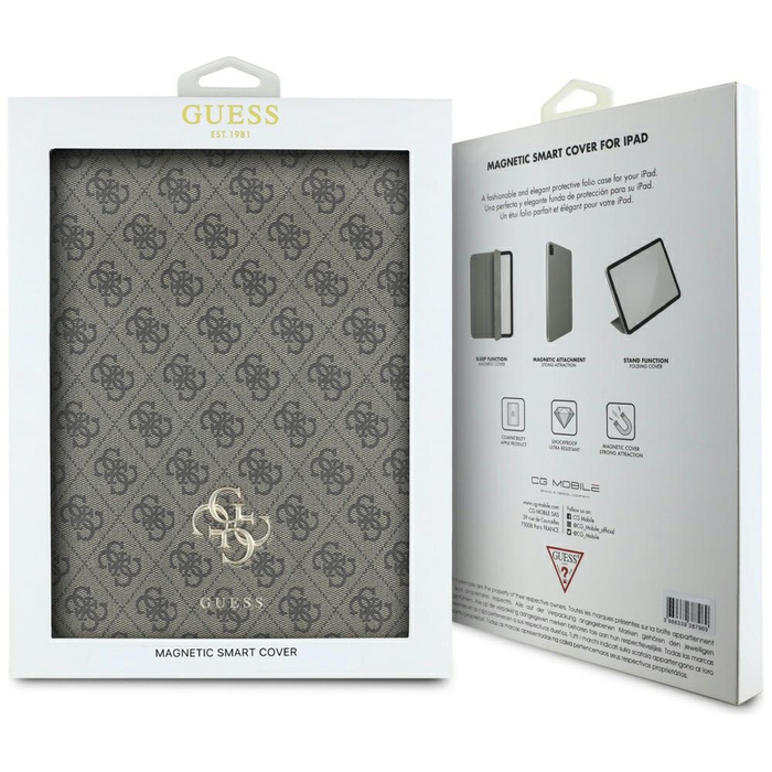 Guess GUFC13RM24PS4SGW iPad Air 13" 2024  brązowy/brown Magnetic 4G Big Logo