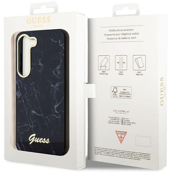 Obal Guess Guhcs23spcumak S23 S911 Black/Black Hardcase Marble Case