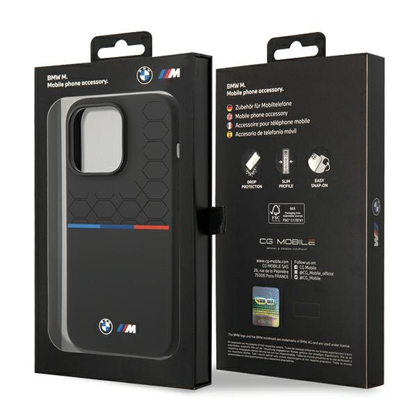 BMW BMHCP14X22SMPK iPhone 14 Pro Max 6,7" nero/nero Modello M Silicone