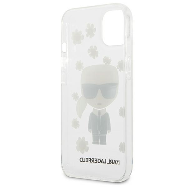 Hülle KARL LAGERFELD Apple iPhone 13 Mini-Blume Iconic Karl Klar Case
