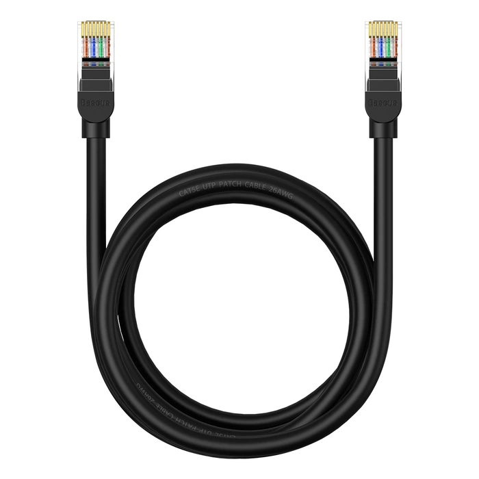 Baseus Ethernet CAT5 hálózati kábel, 2m (fekete)