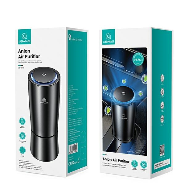 USAMS Portable Air Ionizer Anion Pm2.5 ZB181JHQ01 US-ZB181 Nero