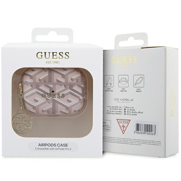 Hülle Guess GUAP2PGCE4CP AirPods Pro 2 Abdeckung rosa/rosa GCube Charm Case