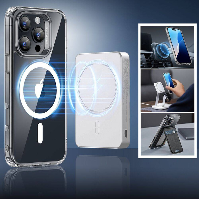 Etui Esr Classic Hybrid Halolock Magsafe & Tempered Glass iPhone 16 Pro Max Clear